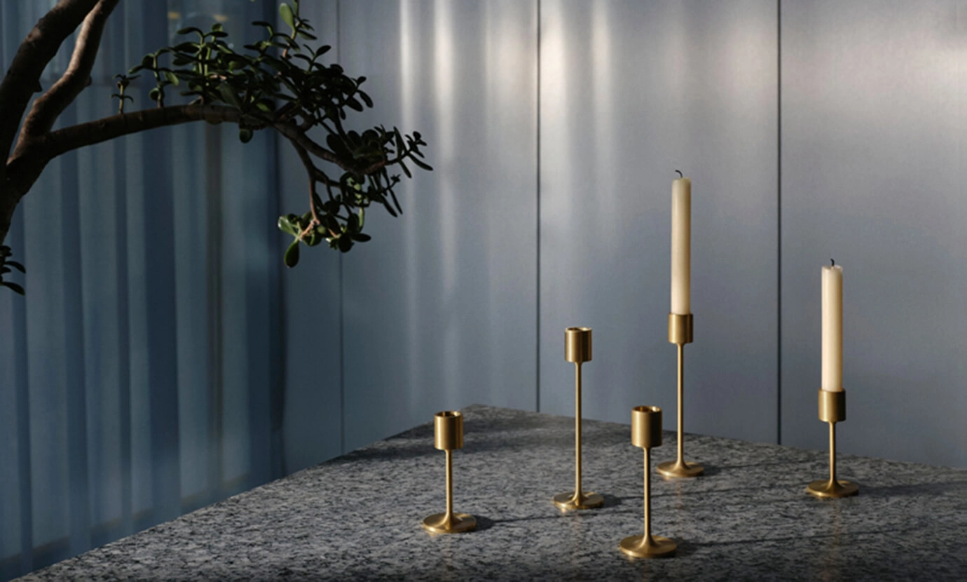 Candle Holder, Candlestick and Candle