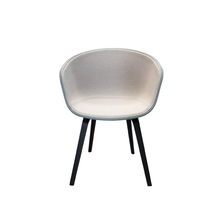 Dining Chair AAC 22 Blue shell black base HAY
