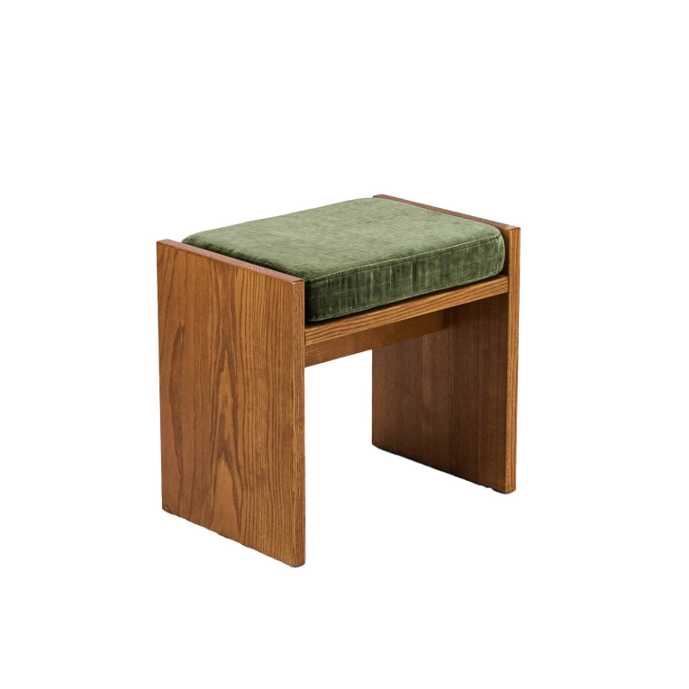 Stool CHIESA Olive Green Velvet THE SOCIALITE FAMILY