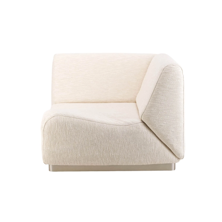 Sofa ROTONDO Corner module Fabric Tramé Cream THE SOCIALITE FAMILY