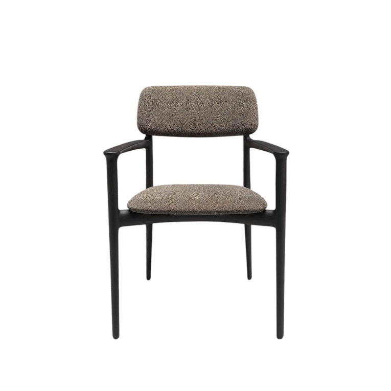 Second-life Chair CURVE Black/Grey Black wood base POLIFORM