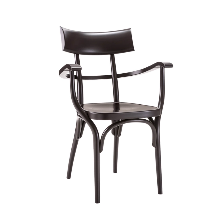 Chaise CZECH avec accoudoirs Noir GEBRÜDER THONET VIENNA