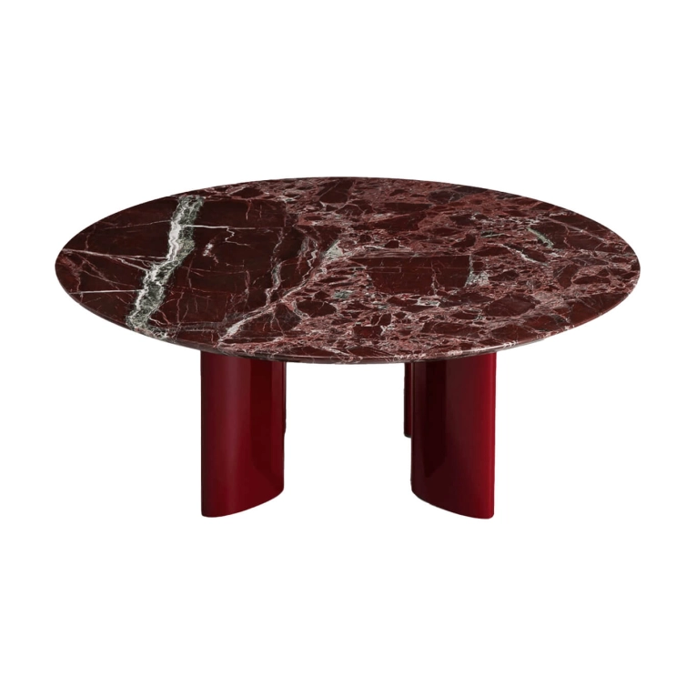 Coffee Table CARLOTTA Red Marble/ Burgundy THE SOCIALITE FAMILY