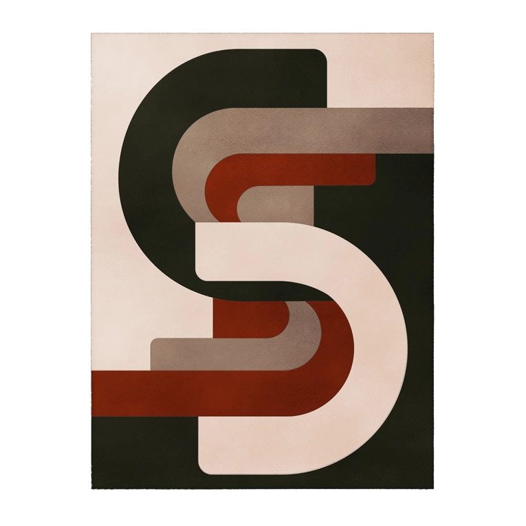 Rug ROMA Green and brick THE SOCIALITE FAMILY