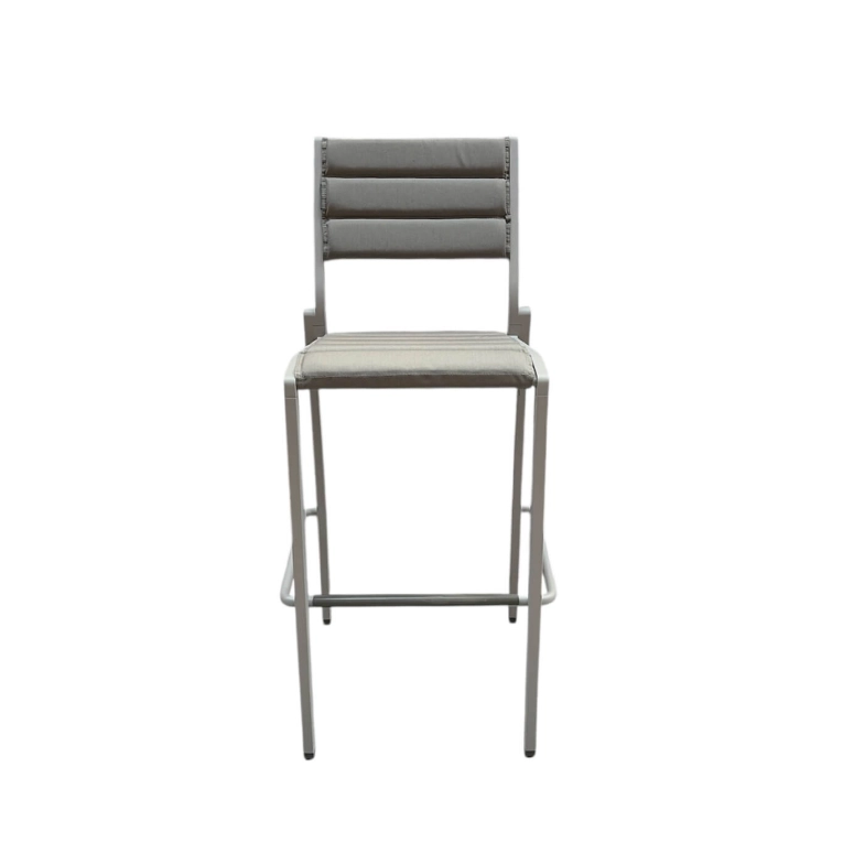 Outdoor Stool LATITUDE Grey with seat and back cushions KETTLER