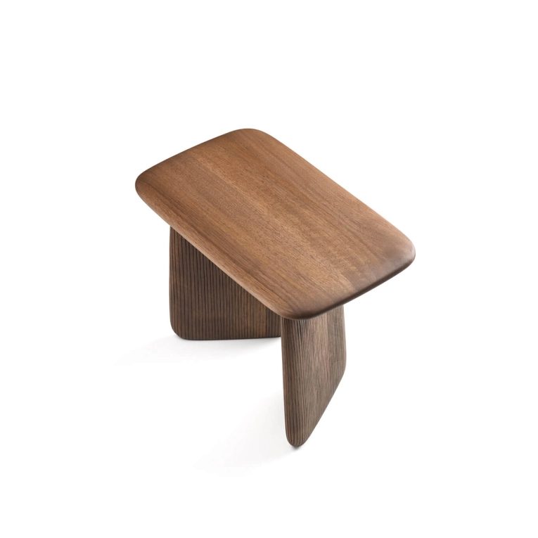 Tabouret STONEHENGE H 40 Noyer ZANAT