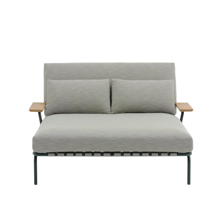 Outdoor Sofa SETTLE Ribbed Weave 2/ dark green MUUTO