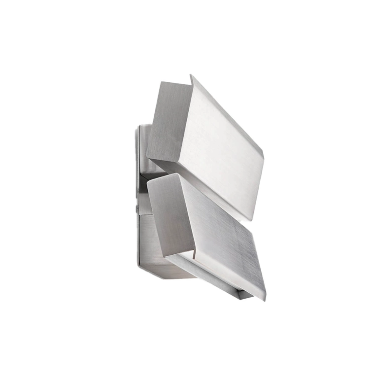 Wall light PAPILIO DOUBLE Brushed Stainless Steel ANOUR