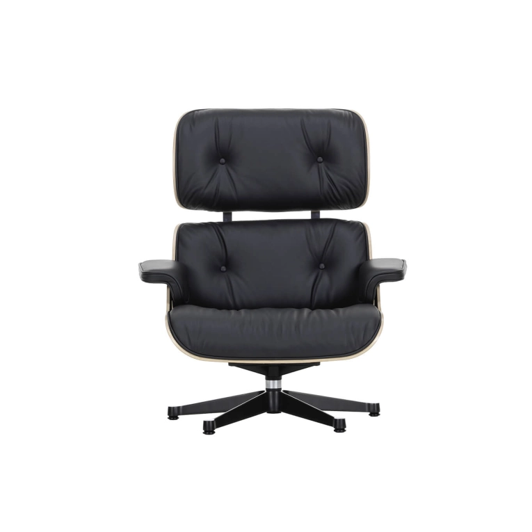 Fauteuil EAMES LOUNGE CHAIR Cuir noir/ coque palissandre VITRA