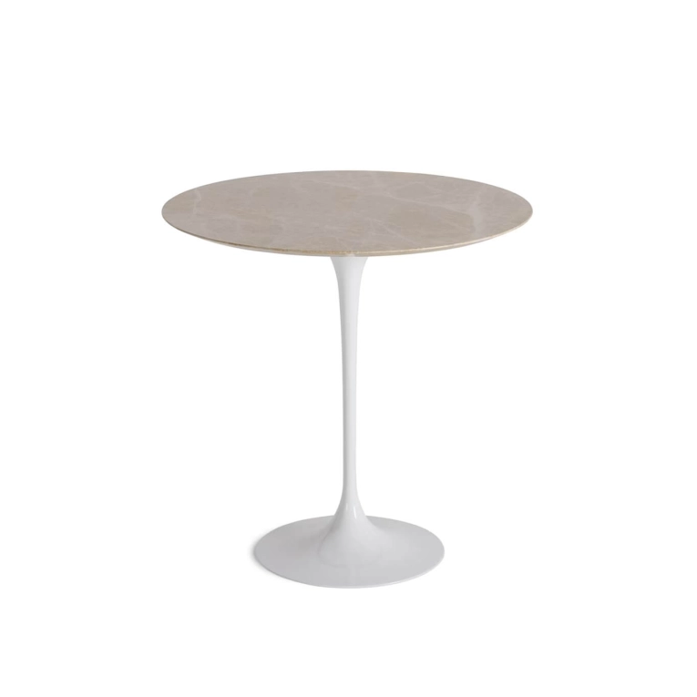 Side Table SAARINEN Emperador Light high-gloss marble KNOLL