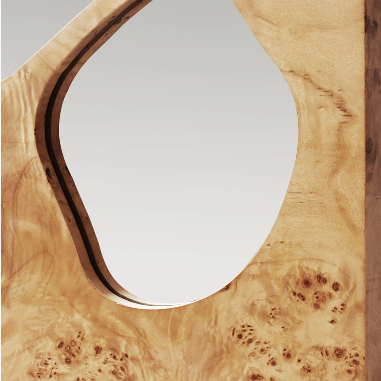 Mirror FOLIA Medium Natural Burl FERM LIVING