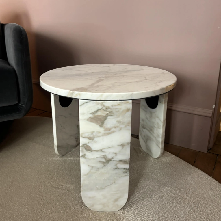 Side Table CLEMO Calacatta Vagli oro marble GALLOTTI & RADICE