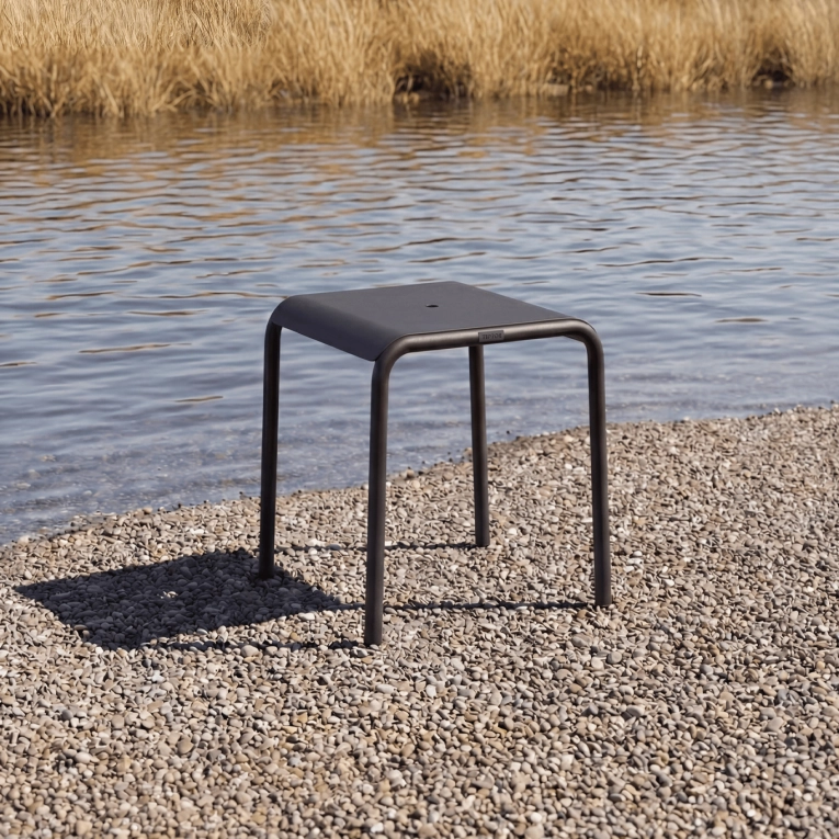Outdoor Stool PANORAMA Graphite Black TIPTOE