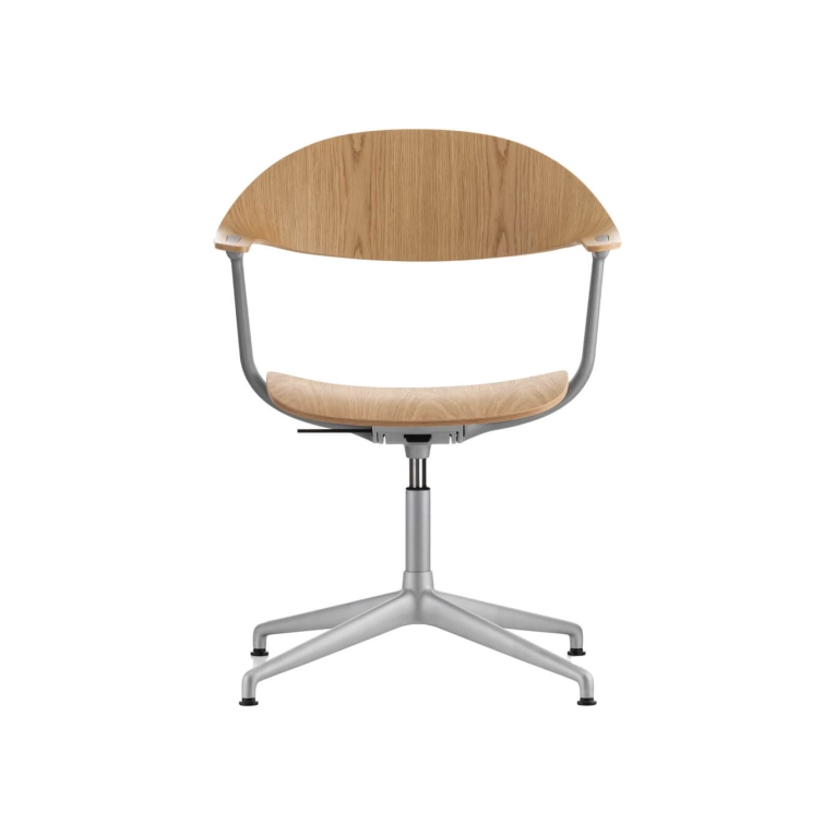 MYNT Chêne / Aluminium sablé 4 branches patins VITRA