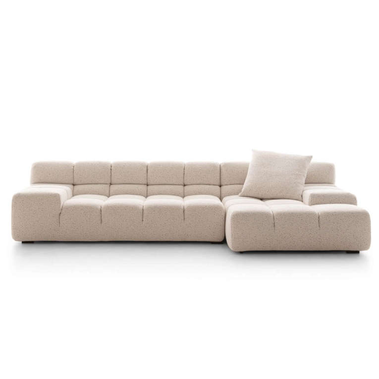 TUFTY-TIME angle droit Sambuco Bouclé blanc B&B ITALIA