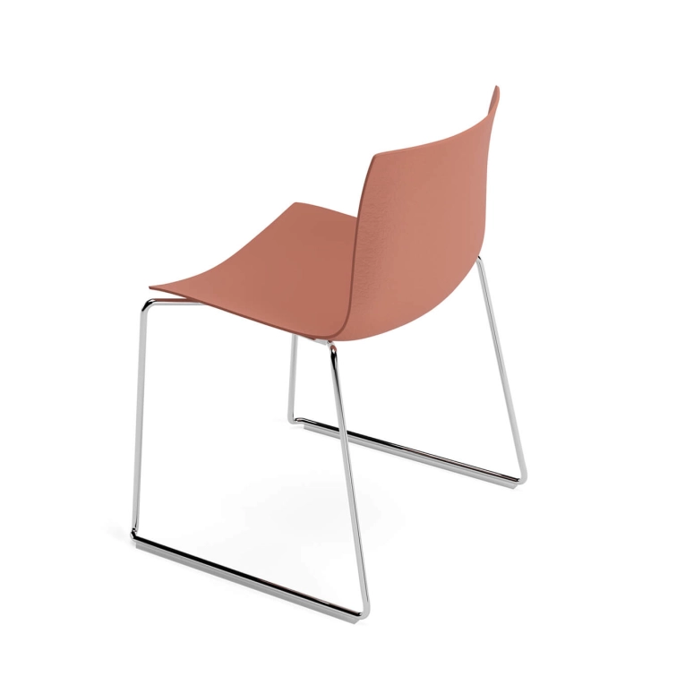 Chaise CATIFA RE 46 Piétement luge Rouille ARPER