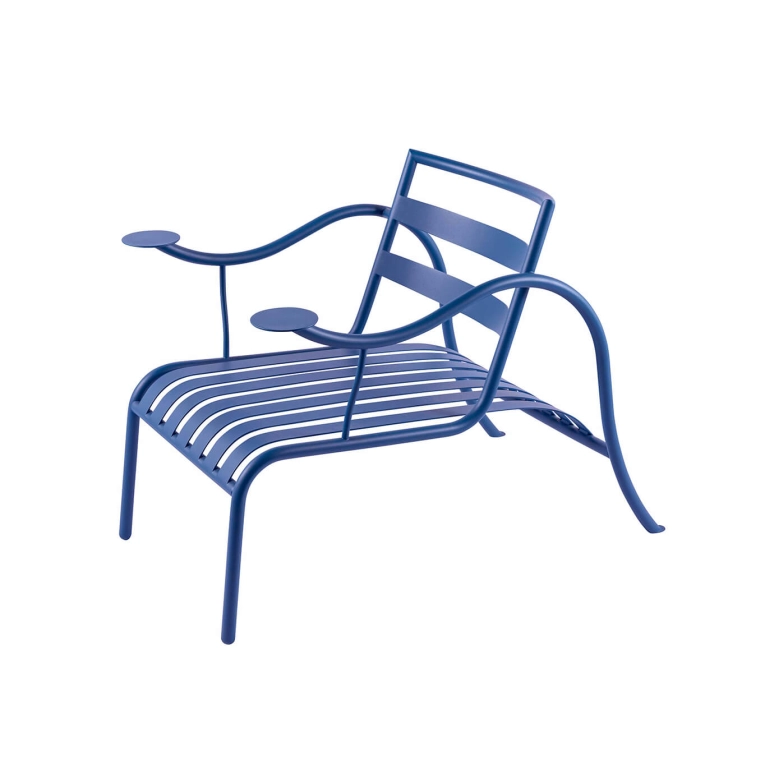 Fauteuil THINKING MAN'S CHAIR Bleu violet CAPPELLINI
