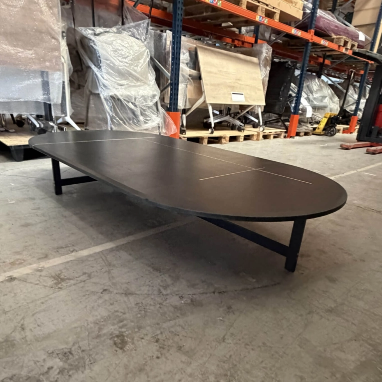 Coffee Table PLACÉ Black leather BAXTER MADE IN ITALY