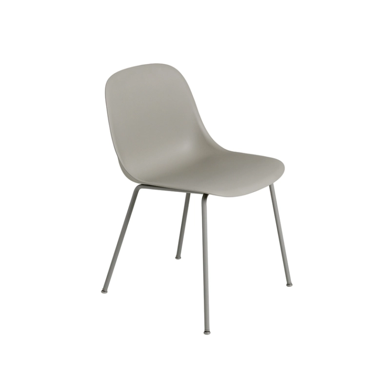 Chaise FIBER CHAIR 4 pieds acier Gris MUUTO