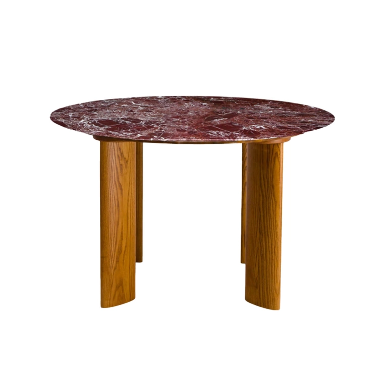 Dining Table CARLOTTA ALTA 4 seats Red Marble THE SOCIALITE FAMILY