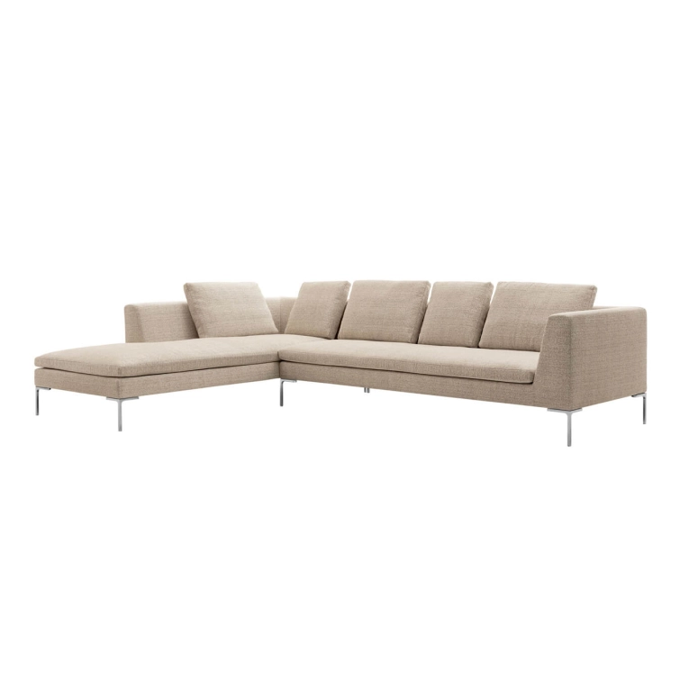 CHARLES angle gauche Chenille Elettra Ecru B&B ITALIA