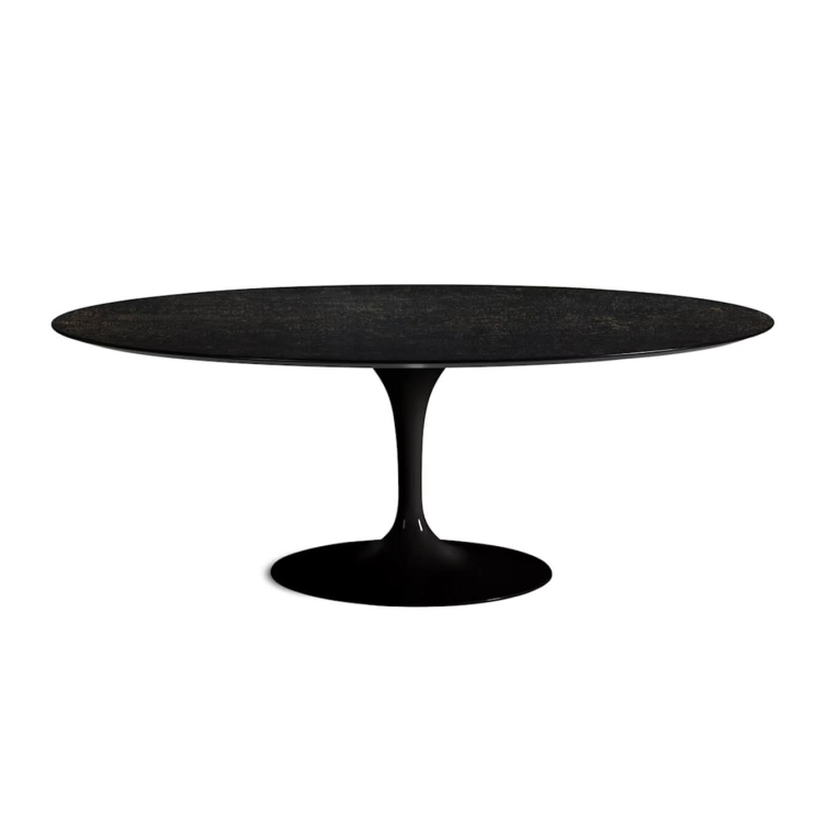 Dining Table SAARINEN Oval Topo Noir KNOLL