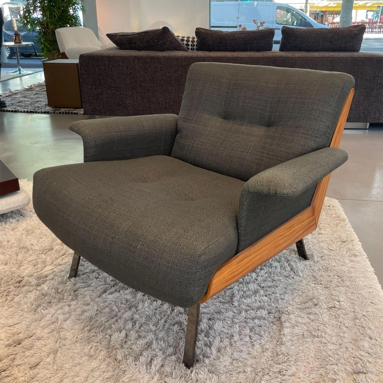 Fauteuil DAIKI Bright Muchio / Palissandre MINOTTI