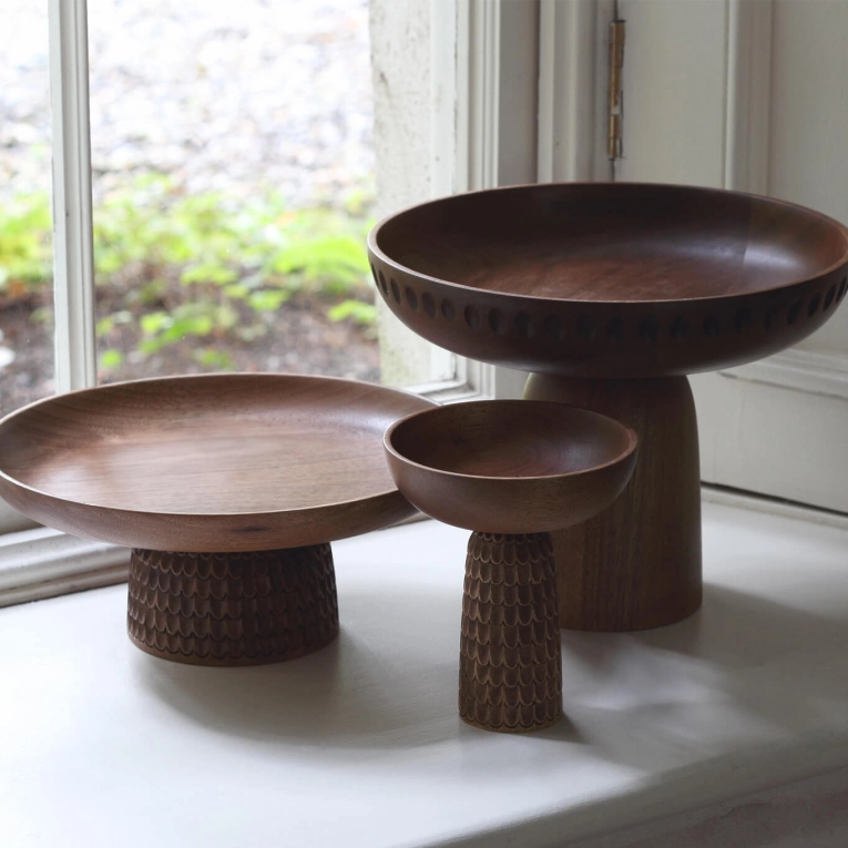 Centre de table & corbeille NERA bowl medium Noyer ZANAT