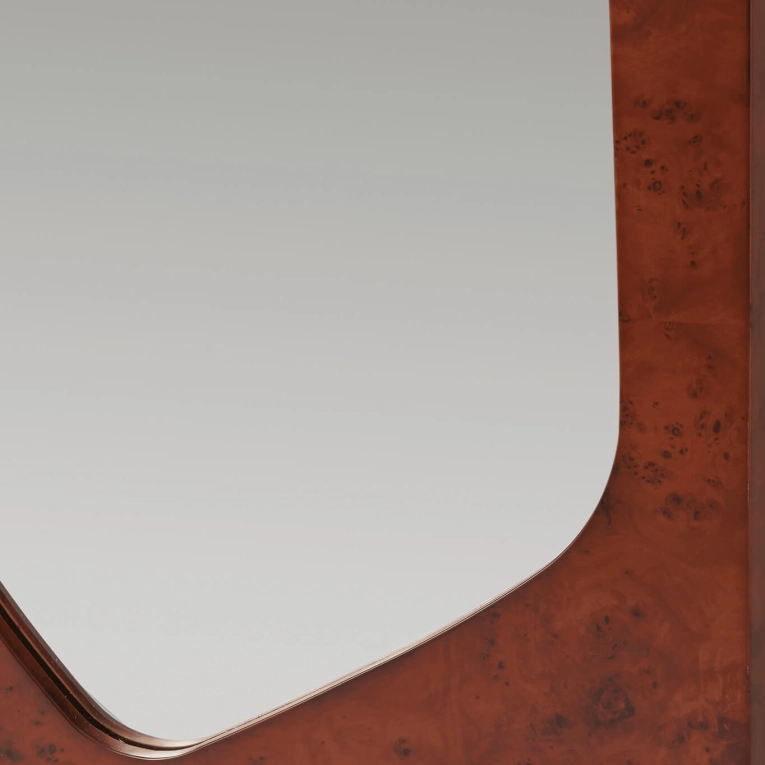 Mirror FOLIA Large Dark Stained Burl FERM LIVING