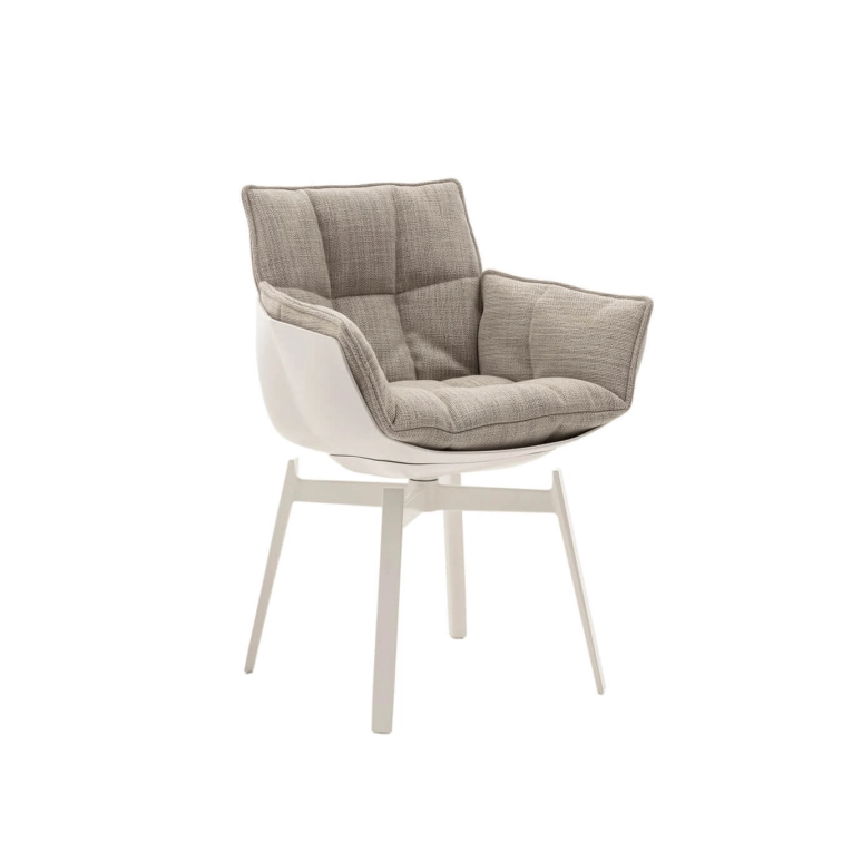 HUSK avec accoudoirs Rattier Astro Corde B&B ITALIA