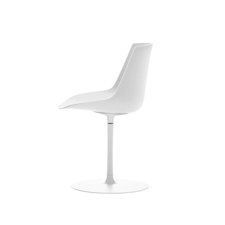 Chaise FLOW Pied Central Blanc MDF ITALIA