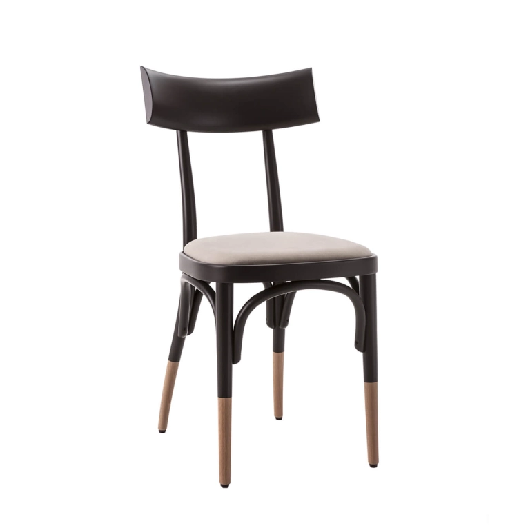 Chaise CZECH Noir/ Hallingdal 100 GEBRÜDER THONET VIENNA
