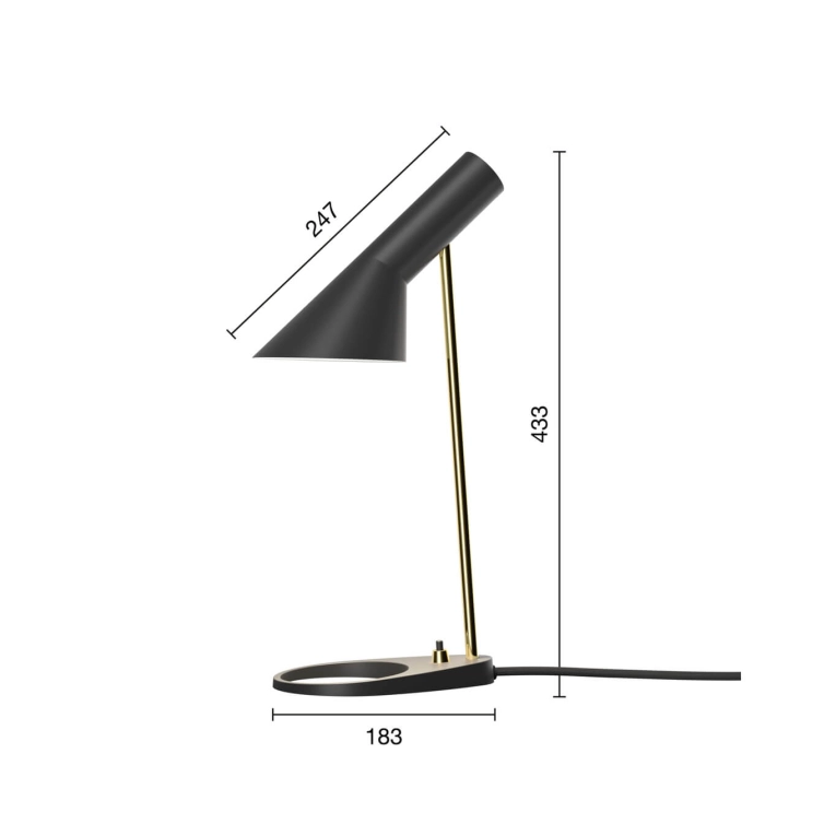 Table Lamp AJ MINI TABLE Black / Brass LOUIS POULSEN