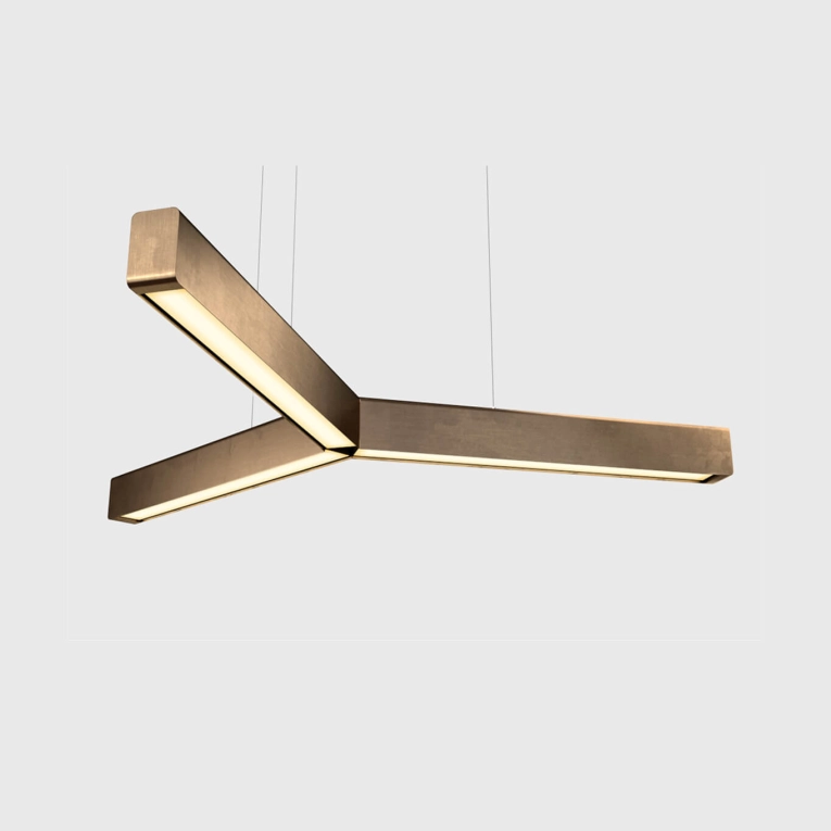 Pendant Light Y-MODEL Browned Brass ANOUR