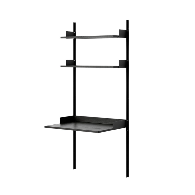 Desk NEW WORKS STUDY SHELF Black/ Black ash NEW WORKS