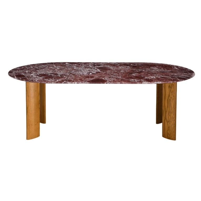 Dining Table CARLOTTA ALTA 8 seats Red Marble THE SOCIALITE FAMILY