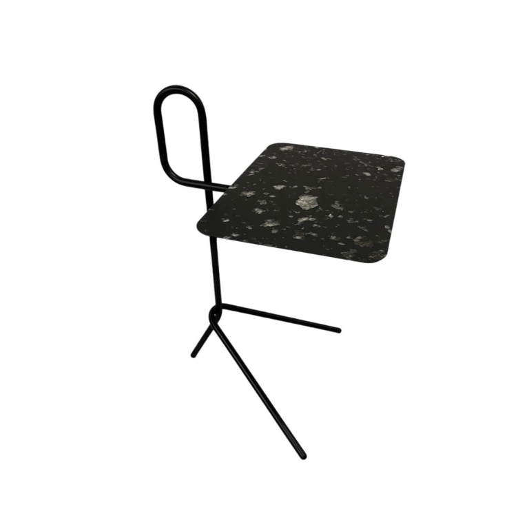 Table d'appoint guéridon LAIME 42 Noir/ noir NOMA