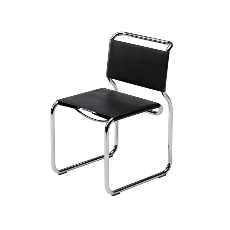 Dining Chair CH66 Black Leather KARAKTER X CASSINA