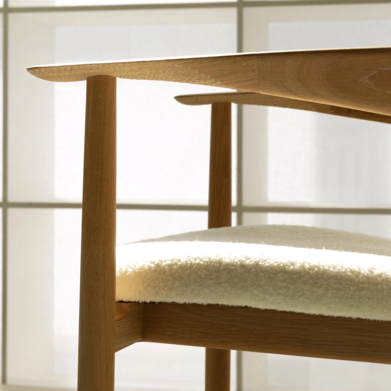 Chaise SAVA extra comfort Baru 200 chêne blanc ZANAT