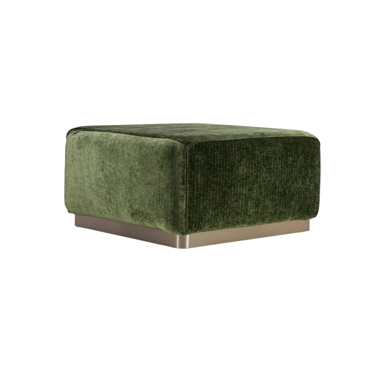 Pouffe ROTONDO Olive Green Velvet THE SOCIALITE FAMILY