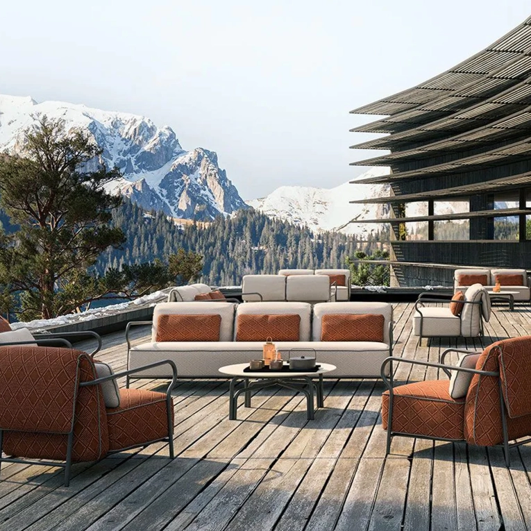 Outdoor Sofa SALO 3 places Terracotta/ Nuvola UNOPIÙ