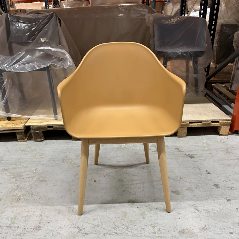 Dining Chair HARBOUR wooden legs Yellow AUDO COPENHAGEN