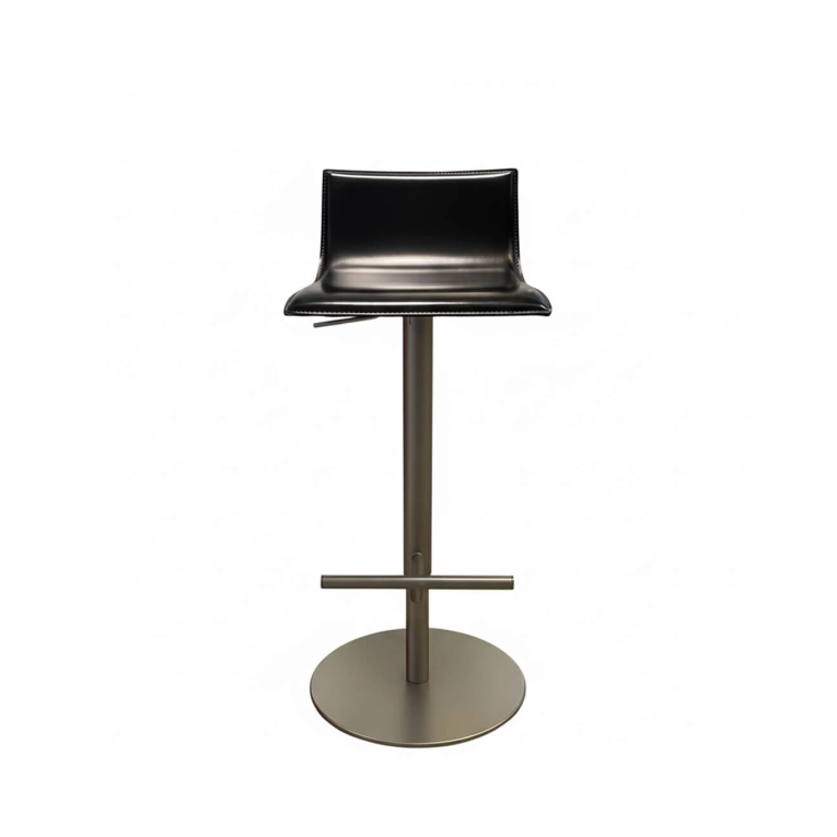 Tabouret haut THIN Cuir Noir LAPALMA