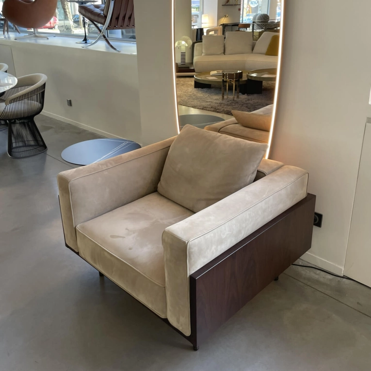 Fauteuil BRASILIA  Palissandre Marron Foncé MINOTTI