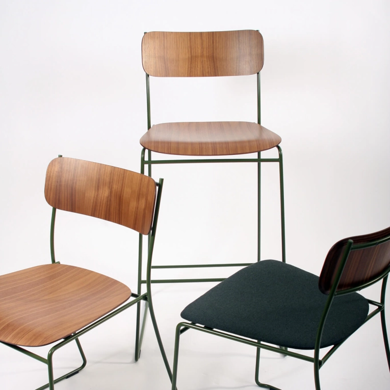 Tabouret haut SEN 95.6 Blanc/ vert NOMA