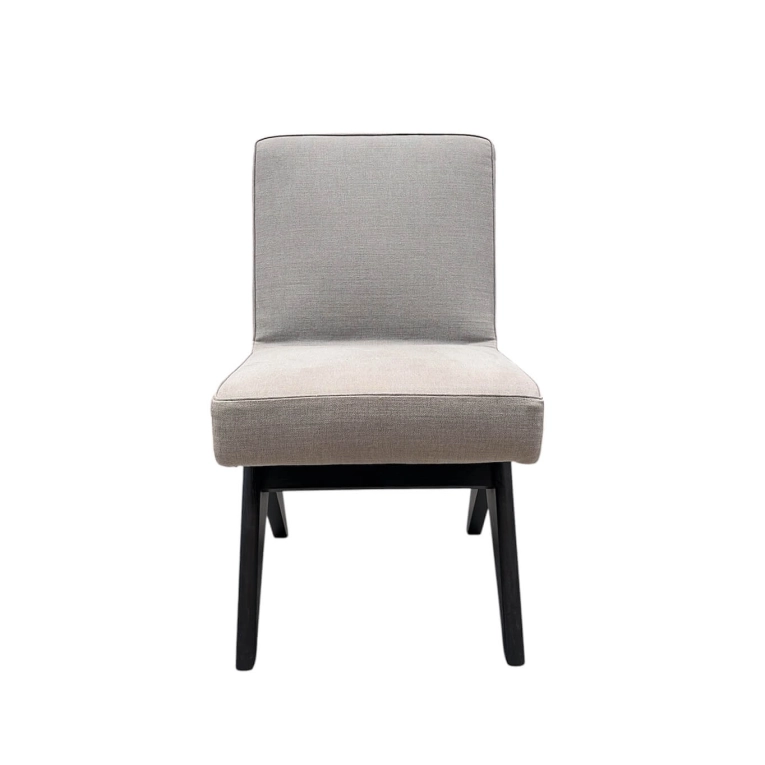 Dining Chair COMMITTEE black oak base, Grey fabric CASSINA