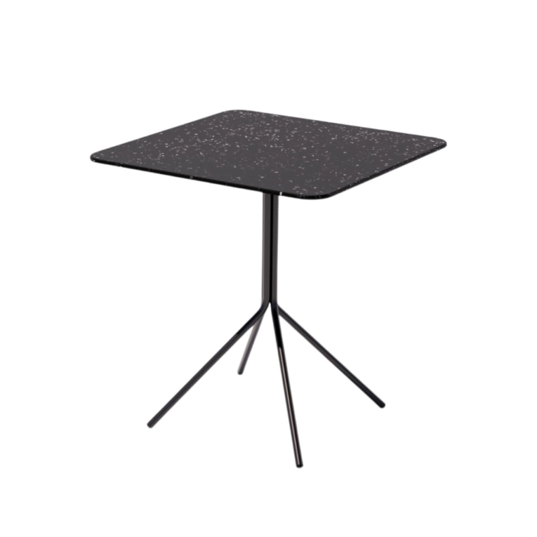 Table KOMBU 84 Carrée Coquillages Noir NOMA