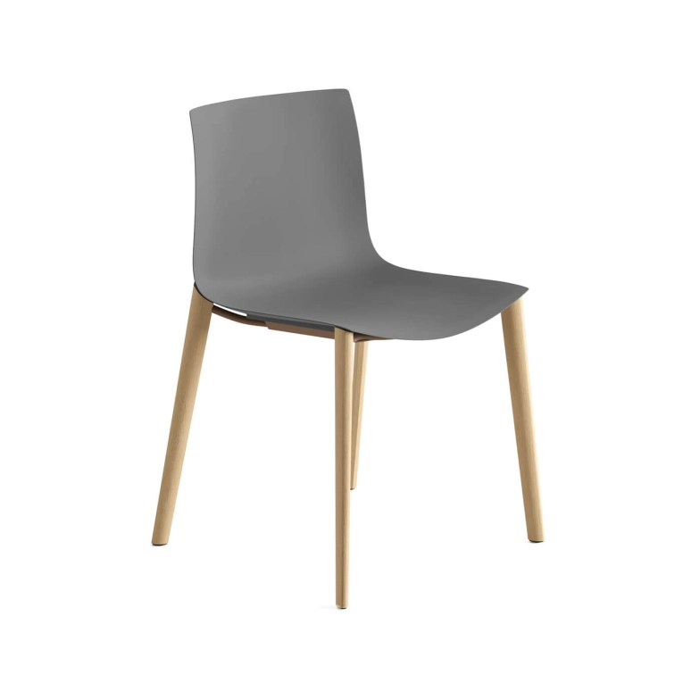 Chaise CATIFA RE 46 Pieds bois Anthracite ARPER