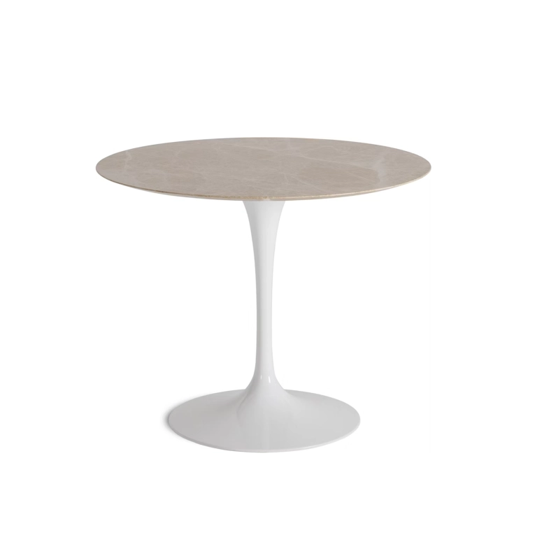 Dining Table SAARINEN Emperador Light satin-finish marble KNOLL