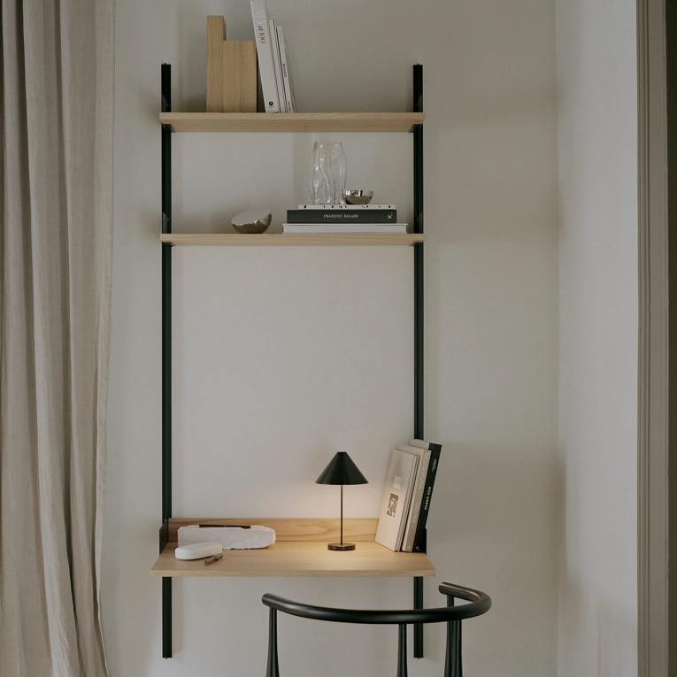 Desk NEW WORKS STUDY SHELF Black/ Oak NEW WORKS